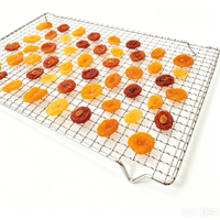 Grille de refroidissement en treillis métallique en acier inoxydable 304 de qualité alimentaire personnalisée pour fruits secs, aliments surgelés, cuisson et séchage