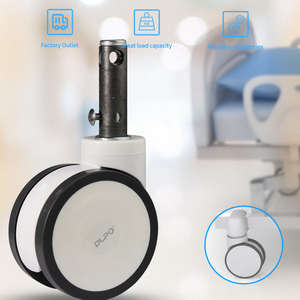 DLPO-ruedas de transporte removibles, cerradura central empotrada, para cama de hospital, <span class=keywords><strong>roda</strong></span> - Product Image 1