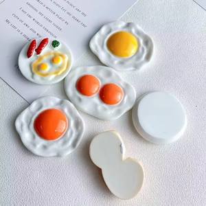<span class=keywords><strong>Pequeña</strong></span> cantidad aceptación miniatura huevo grande Flatback resina cabujón artesanía comida temática recuerdos flecos uso resina imán <span class=keywords><strong>nevera</strong></span> - Product Image 2
