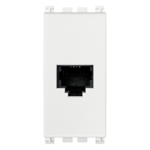 Conector de Pared Blanco con Enchufe Rj11 6/4 para Uso Telefónico - Product Image 1