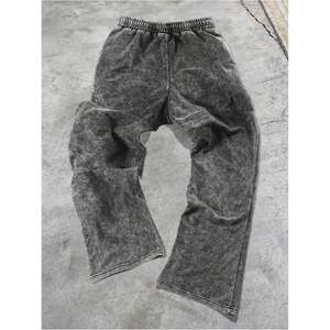 Pantalones Deportivos Anchos Personalizados para Hombre, Pantalones Holgados con Cordón Ajustable Estilo Vintage Y2K, Ropa Urbana 100% Algodón Transpirable - Product Image 5