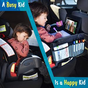Promotion d'échantillons gratuits : Plateau de voyage pour enfants, plateau pour siège auto pour tout-petits, 16,5 x 13,5 pouces (rouge/gris), organisateur suspendu pour poussette - Product Image 4