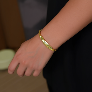 Pulsera de Cristal, Acero Inoxidable 316L, Chapado en Oro PVD, Joyería Sostenible y Resistente para Mujer - Product Image 3