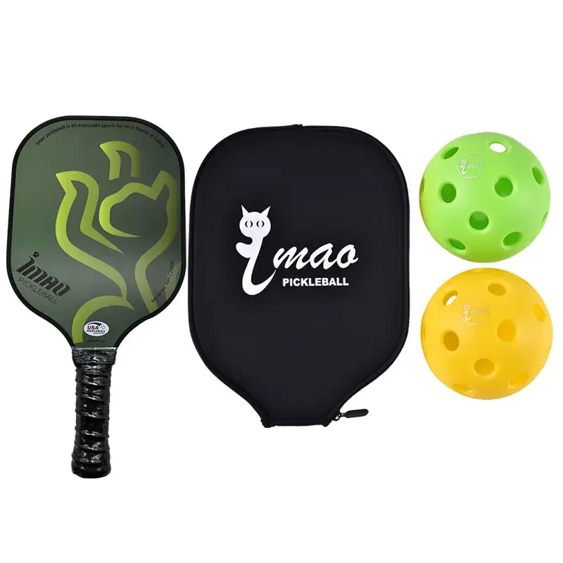 Fournisseur personnalisé USA Approuvé Pickle Ball Paddle légèreté intérieur PP Honeycomb Core Carbon Fiber Pickleball Paddles deux set