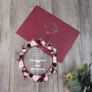<span class=keywords><strong>Invitation</strong></span> de mariage personnalisée unique en acrylique transparent style aquarelle et cartes d'<span class=keywords><strong>invitation</strong></span> d'<span class=keywords><strong>anniversaire</strong></span> avec impression colorée - Product Image 6