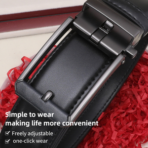 เข็มขัดผู้ชายหนังแท้แบบปรับได้  ใส่สบาย  ทนทาน  ยืดหยุ่น  สำหรับผู้ชาย - Product Image 3