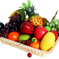 Buah buatan, plastik, jeruk, pembatas pisang, buah buatan apel untuk pesta dapur, rumah, properti fotografi pernikahan