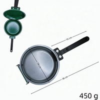 Poêle à frire double face pliable mexicaine pour gâteaux transfrontaliers, à faible émission de fumée, pour œufs et steaks, avec poignée en plastique, 2.0-3.0L