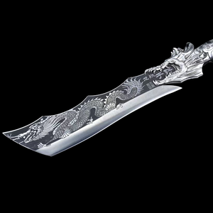 China Longquan Boutique cuchillo de corte de <span class=keywords><strong>leña</strong></span> forjado hecho a mano Camping al aire libre y caza hoz multiusos - Product Image 6