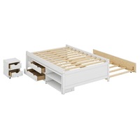 Lit superposé moderne en MDF extensible blanc, vente chaude, directement de l'usine, ensemble de 2 pièces, 2 tiroirs, 2 espaces ouverts, hôtel, appartement