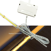 Connecteur de bande LED ultra-mince 2 broches 5mm 8mm 10mm sans interstice pour rubans LED 2835 SMD COB, avec fil Dupont mâle et boîtier PC pour alimentation