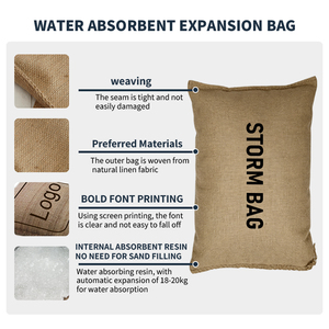 Sacs de protection contre les inondations en <span class=keywords><strong>jute</strong></span> réutilisables de qualité supérieure, certifiés ISO, pour la gestion professionnelle des infrastructures et de l'eau urbaine - Product Image 3