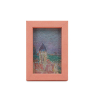 Porte-photos de bureau coloré rose, jaune, bleu avec service OEM ODM pour affichage en magasin, mini cadre photo