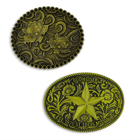 Boucle de ceinture en métal, boucle lisse, boucle en alliage de zinc de style western hip-hop décontracté et personnalisé