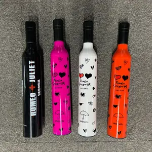 Promotional bottle three folding umbrella for rain