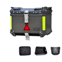 Coffre de moto universel TORST en alliage d'aluminium 45L, boîte à outils arrière, boîte à casque, étanche, antivol, entièrement détachable