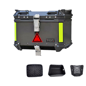 Baúl Trasero Universal <span class=keywords><strong>para</strong></span> Motocicleta de Aleación de Aluminio TORST, <span class=keywords><strong>Caja</strong></span> de <span class=keywords><strong>Herramientas</strong></span> Trasera de 45L, <span class=keywords><strong>Caja</strong></span> <span class=keywords><strong>para</strong></span> Casco, Impermeable, Antirrobo, Totalmente Desmontable - Product Image 1