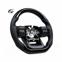 Volant sport à trois branches à fond plat, style course en bois de rose, compatible avec Toyota F10 Hilux LC250 LC300 LC200