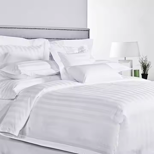 <span class=keywords><strong>Hotel</strong></span> in tessuto personalizzato all'ingrosso <span class=keywords><strong>hotel</strong></span> 300TC cotone bianco satinato <span class=keywords><strong>hotel</strong></span> biancheria da letto - Product Image 2