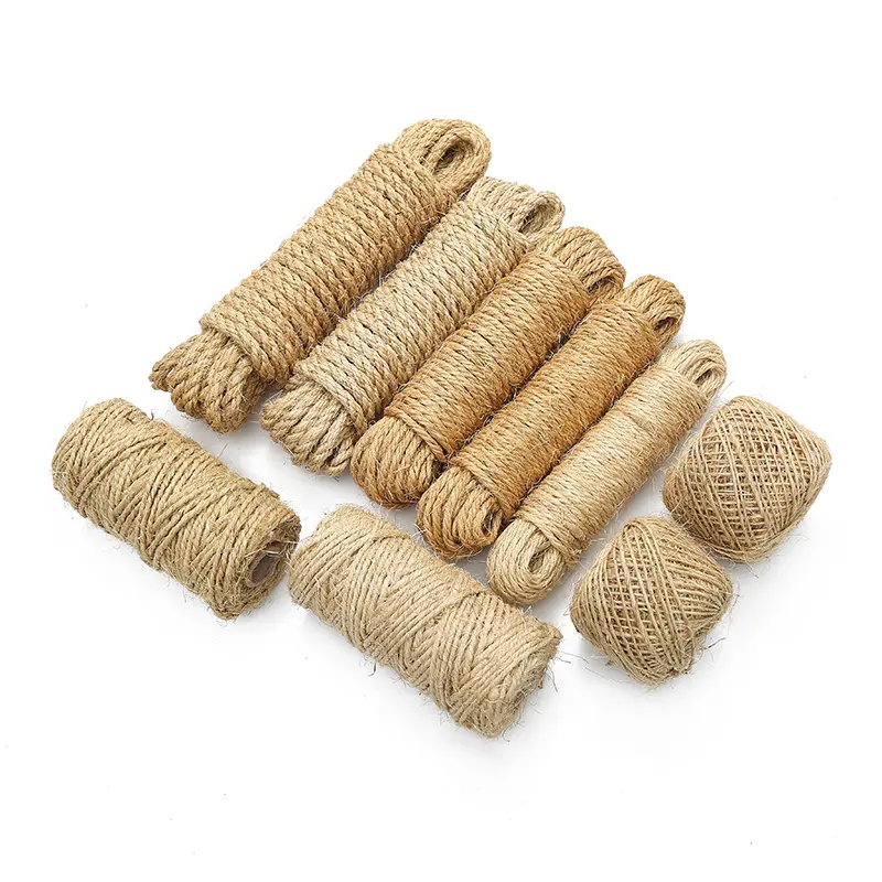 Nature Jute Rope For Decoration 2PLY 100M Burlap Jute Twine Craft Flower Package DIY Jute Twine String For Wedding Party Decor