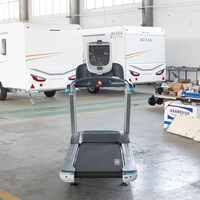Tapis roulant électrique ASJ ASJ9000 - Cadre en acier, écran LED, moniteur de fréquence cardiaque portable pour usage domestique et commercial