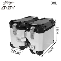 Boîtes latérales de moto 38L Construction en aluminium Boîtes de queue à usage général pour éviter les tuyaux d'échappement