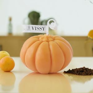 Vela de calabaza de Halloween perfumada con cera de soja hecha a mano para decoración del hogar durante las celebraciones navideñas-Navidad Acción de Gracias Pascua - Product Image 1