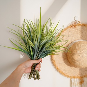 Ramo de Césped Artificial Dicotómico Verde de Plástico para Decoración Interior, Suministros para Manualidades y Bodas YC1092 - Product Image 1
