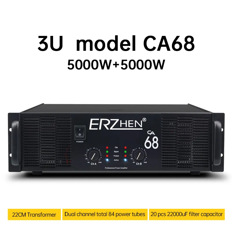 ERZHEN ชุดอัตราการสําเร็จเครื่องขยายเสียงวงจรสวิตช์ Class 2 ช่อง 5000 วัตต์ยี่ห้อเครื่องขยายเสียงระดับมืออาชีพ