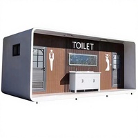 Toilettes publiques mobiles de luxe écologiques Jiaxin Metal Park pour extérieur avec salle de douche intégrée, garantie 1 an