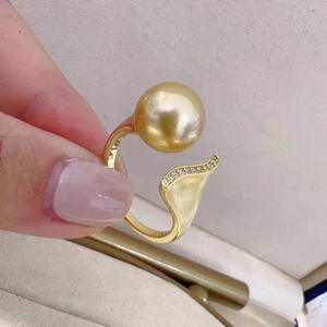 Base para Anillo de Plata S925, Joyería de Plata DIY con Cuentas Redondas de 11-13 mm, Base Vacía 1897 para Anillos de Moda - Product Image 1