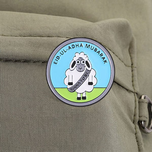 <span class=keywords><strong>Broche</strong></span> en émail mouton Eid Ul Adha, <span class=keywords><strong>broche</strong></span> ronde avec texte de festival, pour décoration de sac à dos - Product Image 4