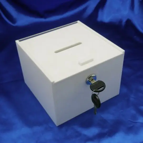 TOYIN di alta qualità Custom suggerimento denuncia scheda elettorale scatola di donazione carta acrilica di beneficenza