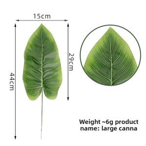Feuille artificielle <span class=keywords><strong>de</strong></span> <span class=keywords><strong>Canna</strong></span> Watermelon Leaf Spring Rain Leaf pour mur végétal et décoration <span class=keywords><strong>de</strong></span> mariage, vente en gros transfrontalière - Product Image 3