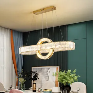 Lámpara colgante Iluminación LED Araña de cristal Luces de control remoto Lujo para dormitorio Decoración del hogar