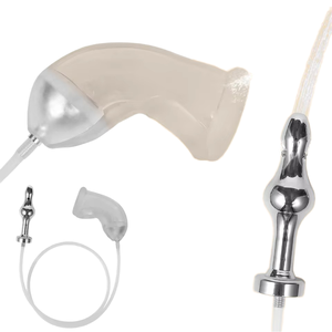2-in-1 Silicone anale Plug & penieno Set impermeabile BDSM ritenuta giocattolo del sesso per gli uomini abbigliamento Bondage con glande stimolatore - Product Image 1