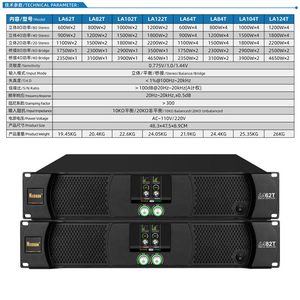 LA102T 1000 W * <span class=keywords><strong>2</strong></span> Amplificador de potencia digital profesional 1000 vatios con carcasa de metal - Product Image 6