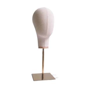 Tête de Mannequin en Tissu, Modèle pour Chapeau, Casquette, Écharpe, Bijoux, Toupet, <span class=keywords><strong>Perruque</strong></span>, Santé et Beauté, Présentoir Doré - Product Image 2