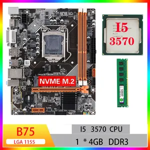 motherboard Комплект материнских плат b75 Core I5 3570 cpu gamer mini itx ddr3 b75 материнская плата для компьютерных игр