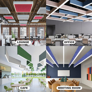 Lámpara Colgante Lineal LED Acústica para Techo Interior, Absorbente de Sonido, Regulable <span class=keywords><strong>DALI</strong></span>, 50000H, para Oficina, Sala de Conferencias - Product Image 4