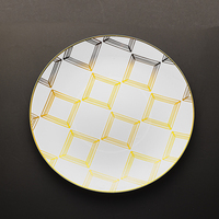 Assiettes à dîner en plastique imprimé marbre Design en pierre de luxe Matériau incassable lavable au lave-vaisselle pour la restauration hôtels maison fête événement