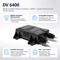 LEM DV6400 DV1000 DV1200 DV1500 DV2000 Sensor Transduser Tegangan Efek Hall Loop Tertutup untuk Transit Rel dan Penggerak Industri