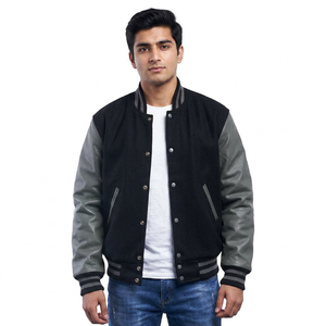 Veste universitaire en toile pour homme de haute qualité, best-seller, respirante, imperméable, prix de gros abordable, motif uni, vêtements d'hiver - Product Image 1