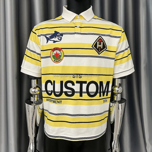 <span class=keywords><strong>T</strong></span>-<span class=keywords><strong>shirt</strong></span> Polo Homme en Coton Lourd 100% Personnalisé Guangzhou Shangshang, Coupe Boxy, Broderie, Impression Sérigraphique, Rayures - Product Image 1