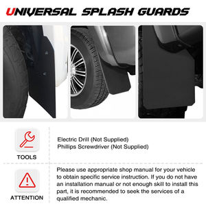 Bavettes garde-boue de voiture 4PCS Noir Universel Garde-boue pour Dodge Car Pick Truck garde-boue Auto garde-boue - Product Image 6