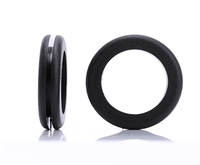 Anillo Protector de Cables de Doble Cara, Funda de Goma Ecológica Ignífuga para Cables con Orificio Pasante