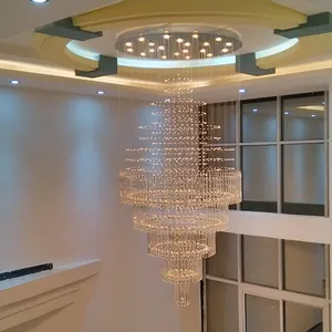 Hochwertige große hängende Esszimmer Pendel leuchte Murano Chrom Kristall Foyer Kronleuchter