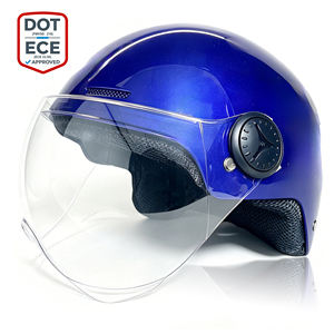 Casco de Motocicleta Abierto con Carcasa de ABS Nuevo de Fábrica, con Forro de Espuma, Visera Transparente, Diseño Unisex - Product Image 1