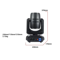 Projecteur à double faisceau pour événements festifs, discothèques et DJ – Lumière LED à double tête mobile avec anneau lumineux
