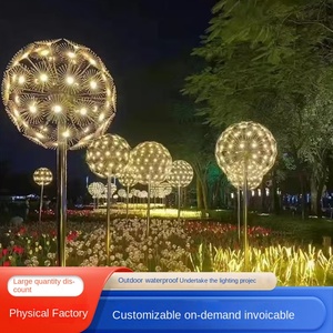 Açık noel LED Metal simülasyon karahindiba çim zemin lambası parkı doğal bahçe avlu mühendislik manzara dekorasyon - Product Image 2